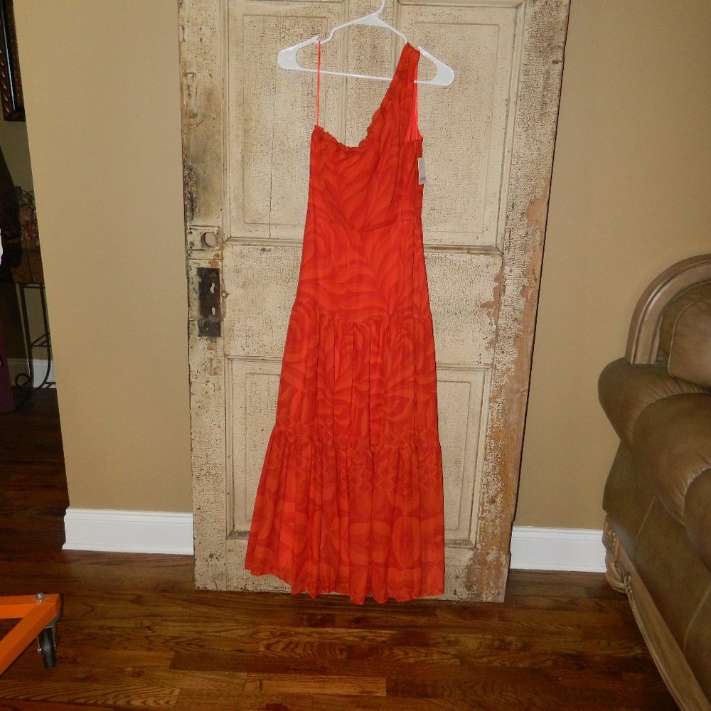 TAYLOR Women's One-Shoulder Tiered Maxi Dress Size 6 (F-36)